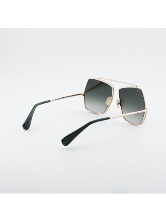 Max Mara MM0102 32P Sunglasses Gold Butterfly Frame, Green Gradient Lenses